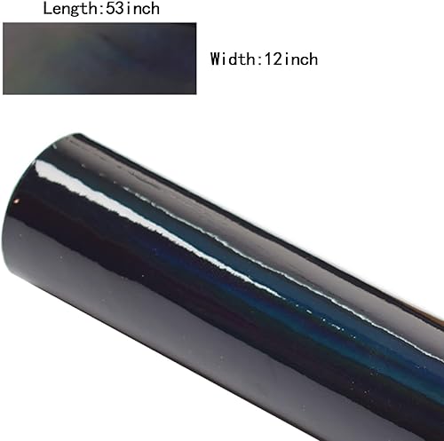 Miniatura 4 de HGUAN Tela de vinilo holográfica de 12 x 53 pulgadas, 1 rollo de hojas de piel sintética son adecuadas para lazos, aretes de cuero y otros artículos