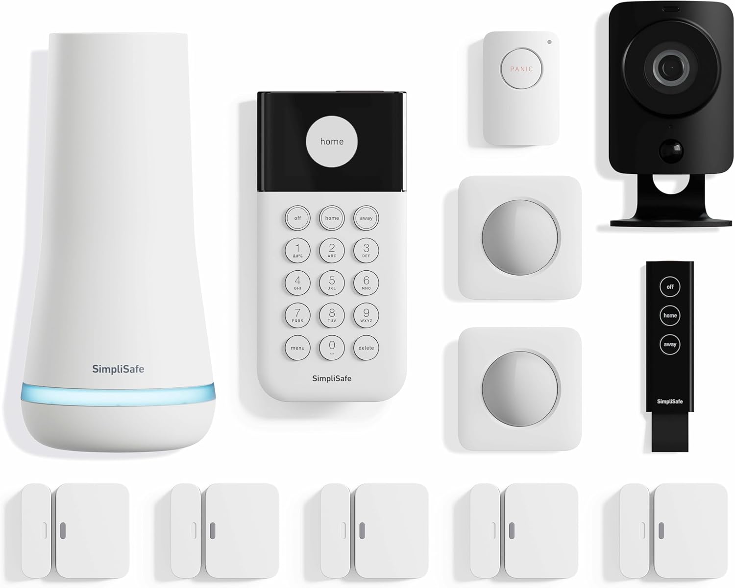 SimpliSafe 12 Piece Wireless Home Security System w/HD Camera - Optional 24/7 Professional Monitoring - No Contract - Compatible with Alexa