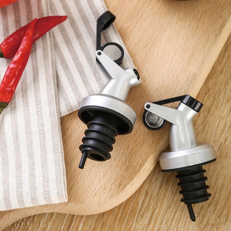 Unomor 4pcs Oil Bottle Spout Dispenser for Evermore Liquor Multi-function Bottle Pour Spouts Easy Sealing Kitchen Accessories