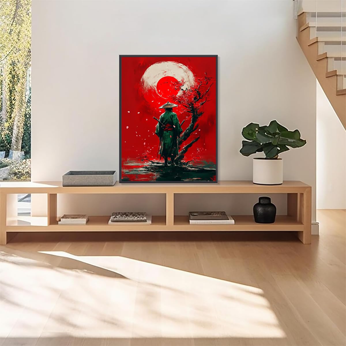 Diamentowe malarstwo japońskie zestawy artystyczne dla dorosłych, wojownik, kryształ, zestaw artystyczny dla dorosłych, dzieci, DIY, 5D, kwadratowe, pełne wiercenie, klejnot, kropki, stras, haft