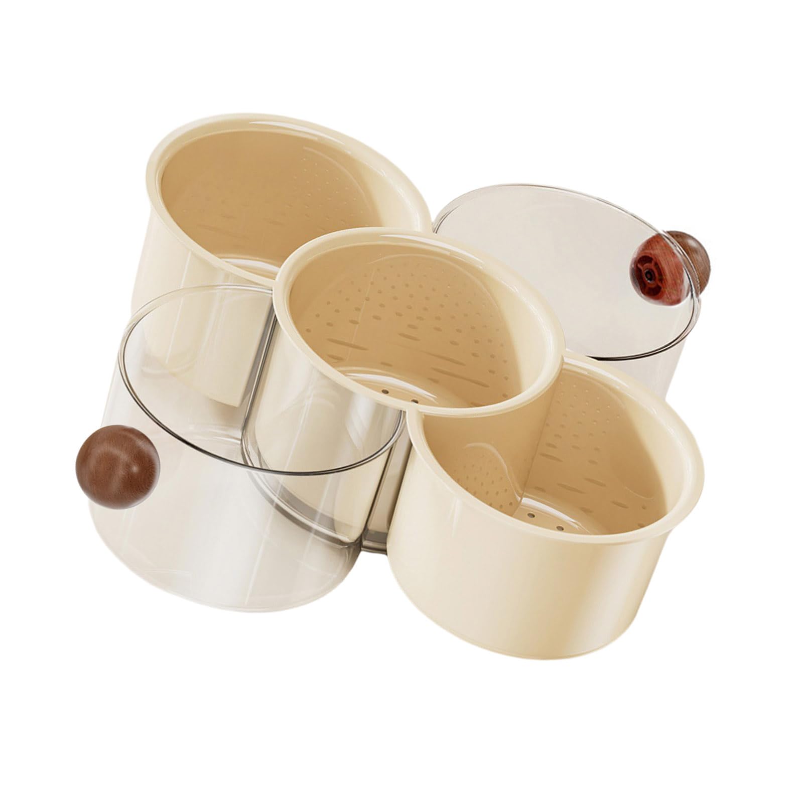 Innovative Rotating Serving Bowl with 6 Sections and Leak Proof Base Perfect for Parties Snacks Vegetables Multiple Compartment Tray