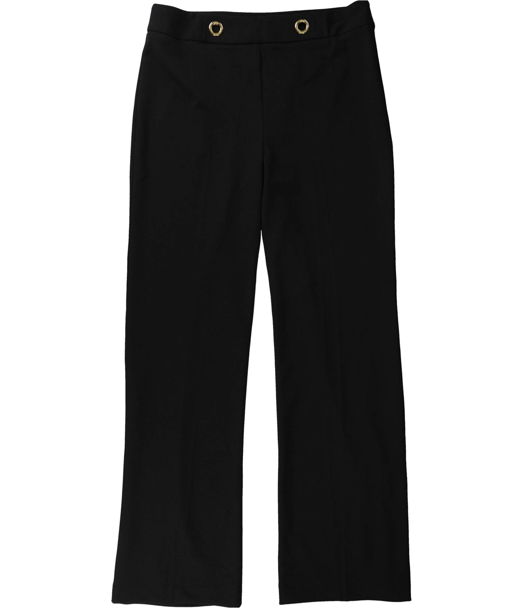 I-N-C Womens Grommet Casual Wide Leg Pants Black 6 Regular