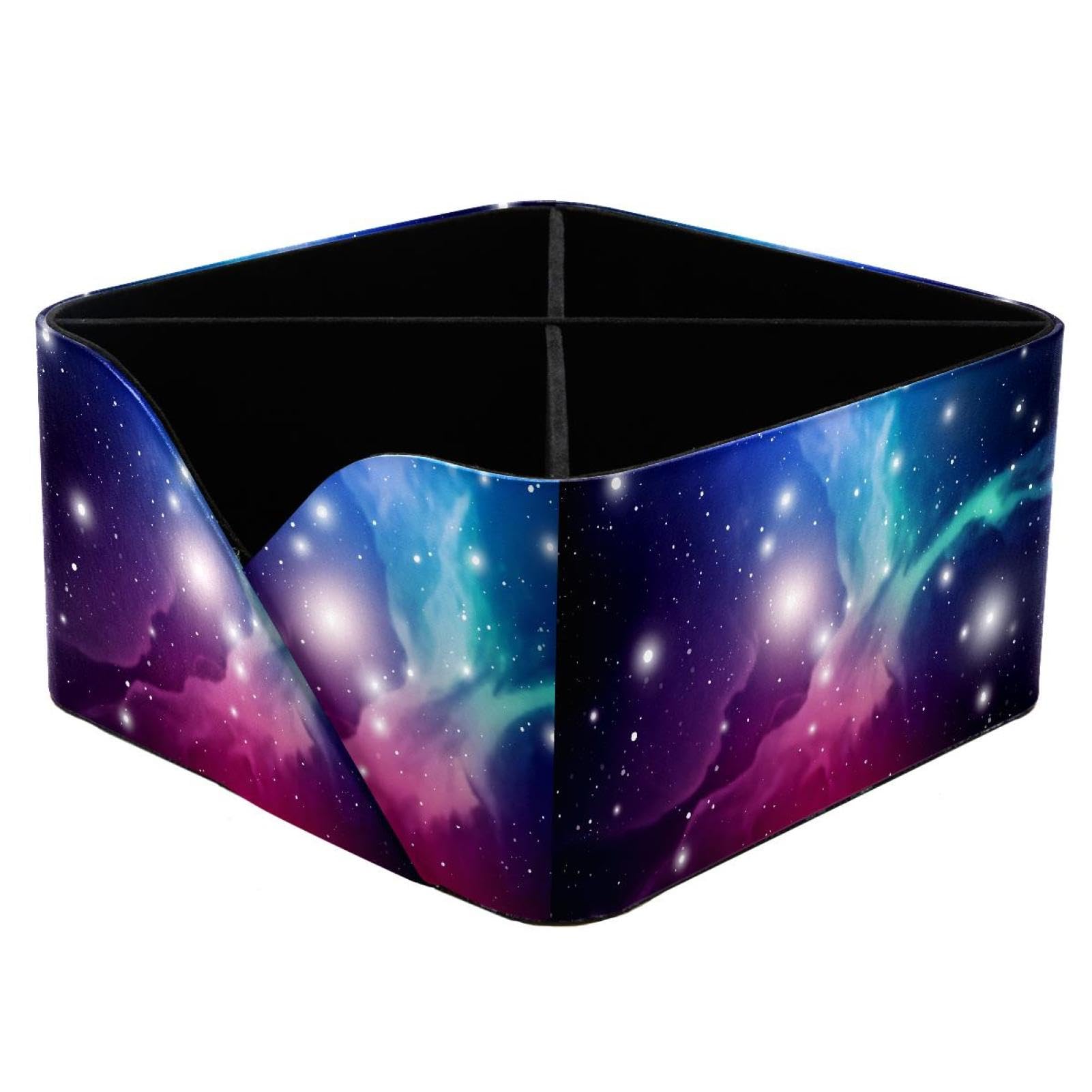 KengjuTesu Astrology Mystic Galaxy Outer Space Universe Desktop Organizer Pen Holder, Rectangular Pencil Cup for Office, Study and Makeup Stations