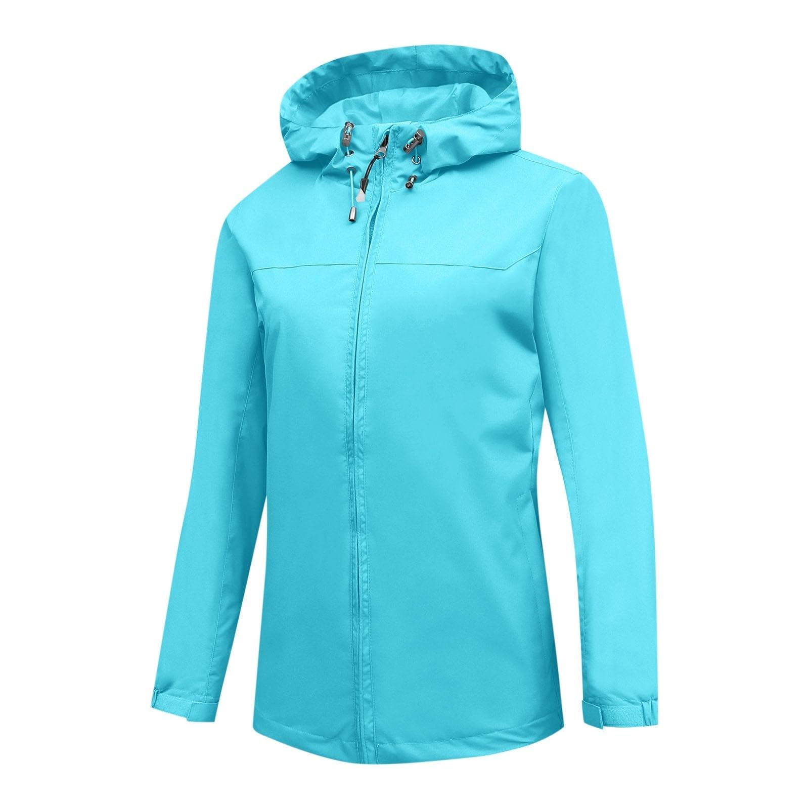 Giacca Antipioggia Da Donna, Leggera, Con Cerniera, Antivento, Cappuccio Escursionismo Invernale Running Donna Impermeabile Trekking Softshell A Vento Trasparente Jacket Giubbotto