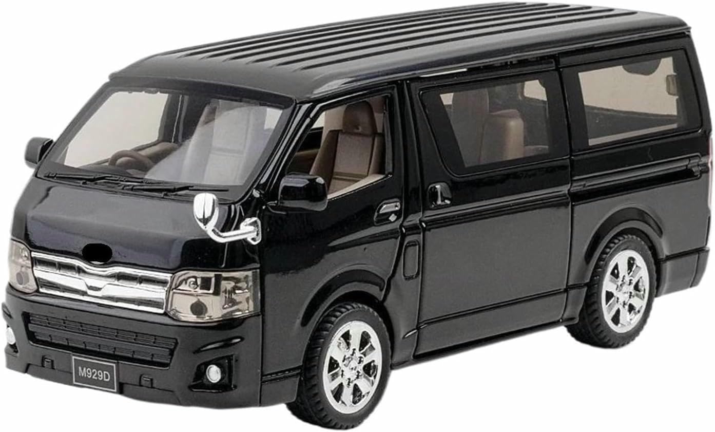 DEAVER Diecast 1:32 For Hiace Alloy Car Models Simulation Scale Vehicle Model Kit Display Souvenirs Collection(Black)