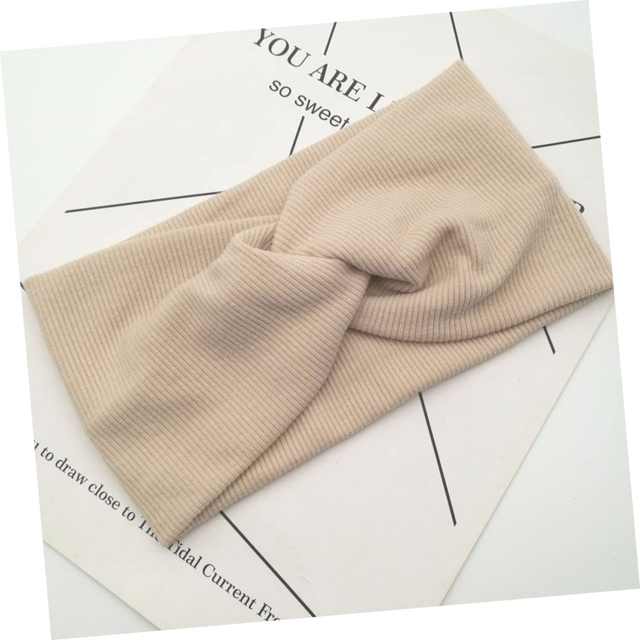 FRCOLOR 12piezas Diademas De Algodón Para Yoga Diseño Accesorios Para Cabello Verde Jengibre Beige y Rosa Diademas Elásticas Para Mujer