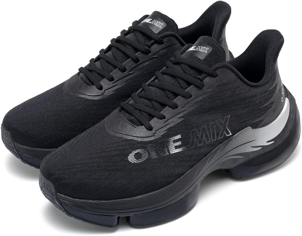 Mens Air Athletic Running Shoes Gym Jogging Tennis Walking Sneakers for Men Black Size 12.5 2020 KJH 47, Black-2