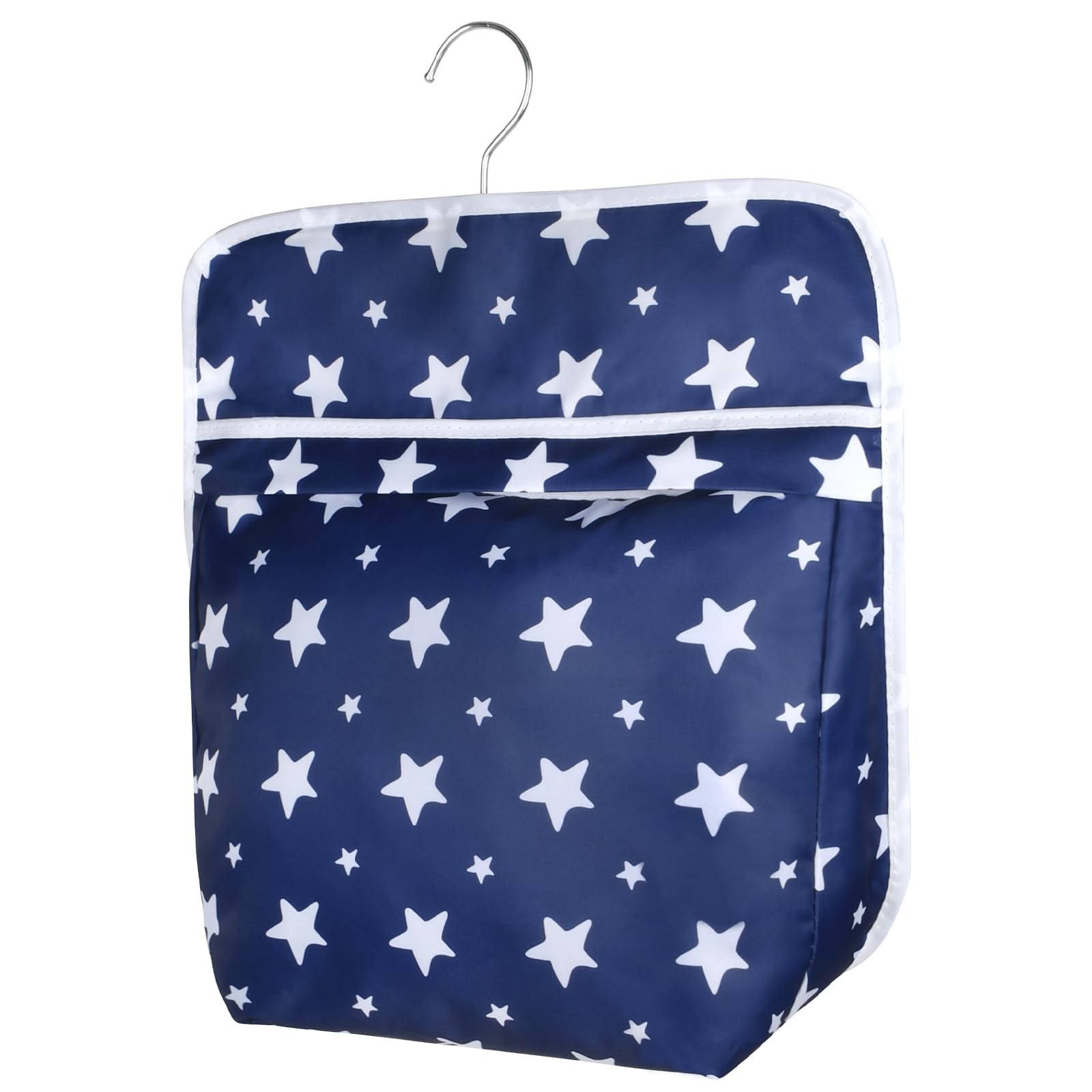 Vicloon Hanging Peg Bag, Hang On The Line Peg Bag with Hanger, Easy Hanging Hook, Reusable Peg Bags for Washing Line, Peg Basket Peg Storage, 30 x 26cm（Star）