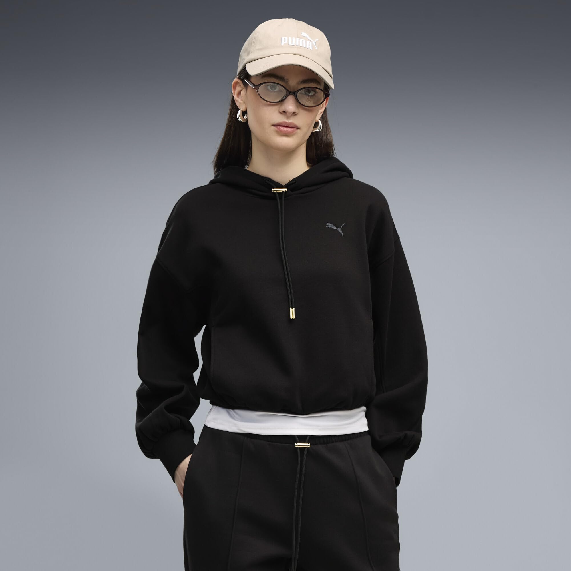 PUMA Sudadera con Capucha Holgada Her de Felpa Mujer