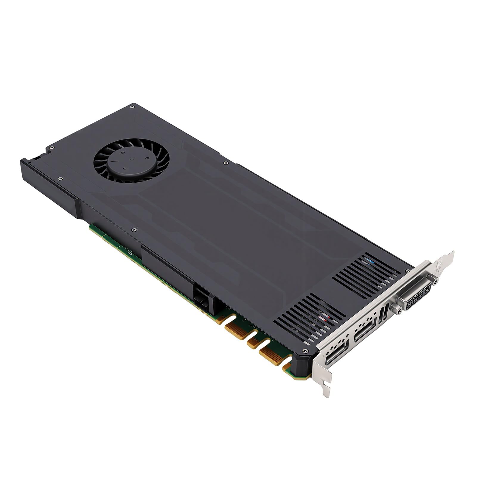 Sxhlseller Karta Graficzna 4 GB GDDR5, 256 Bitów, 1344 Rdzenie |Podwójne Porty DP 1.2 i DVI, Obsługa Wyjścia Wielu Monitorów 4K, Profesjonalna Karta Graficzna do Modelowania 3D, Edycji CAD