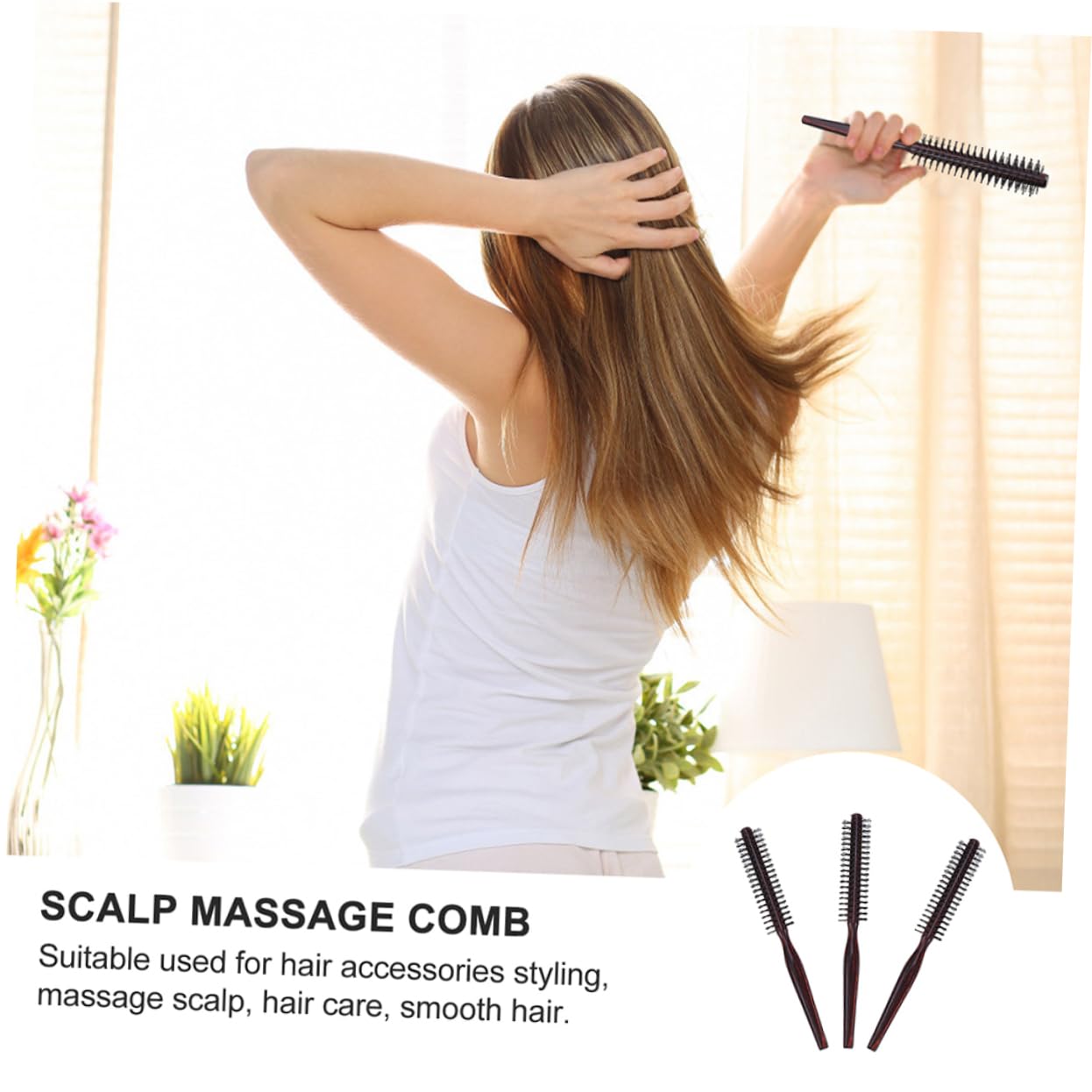 Housoutil 5 Sets Rollkamm Für Haar-accessoires Kopfhautmassage Friseurwerkzeug Weiche Borsten Für Styling Und Haarpflege 2 Stück * 5