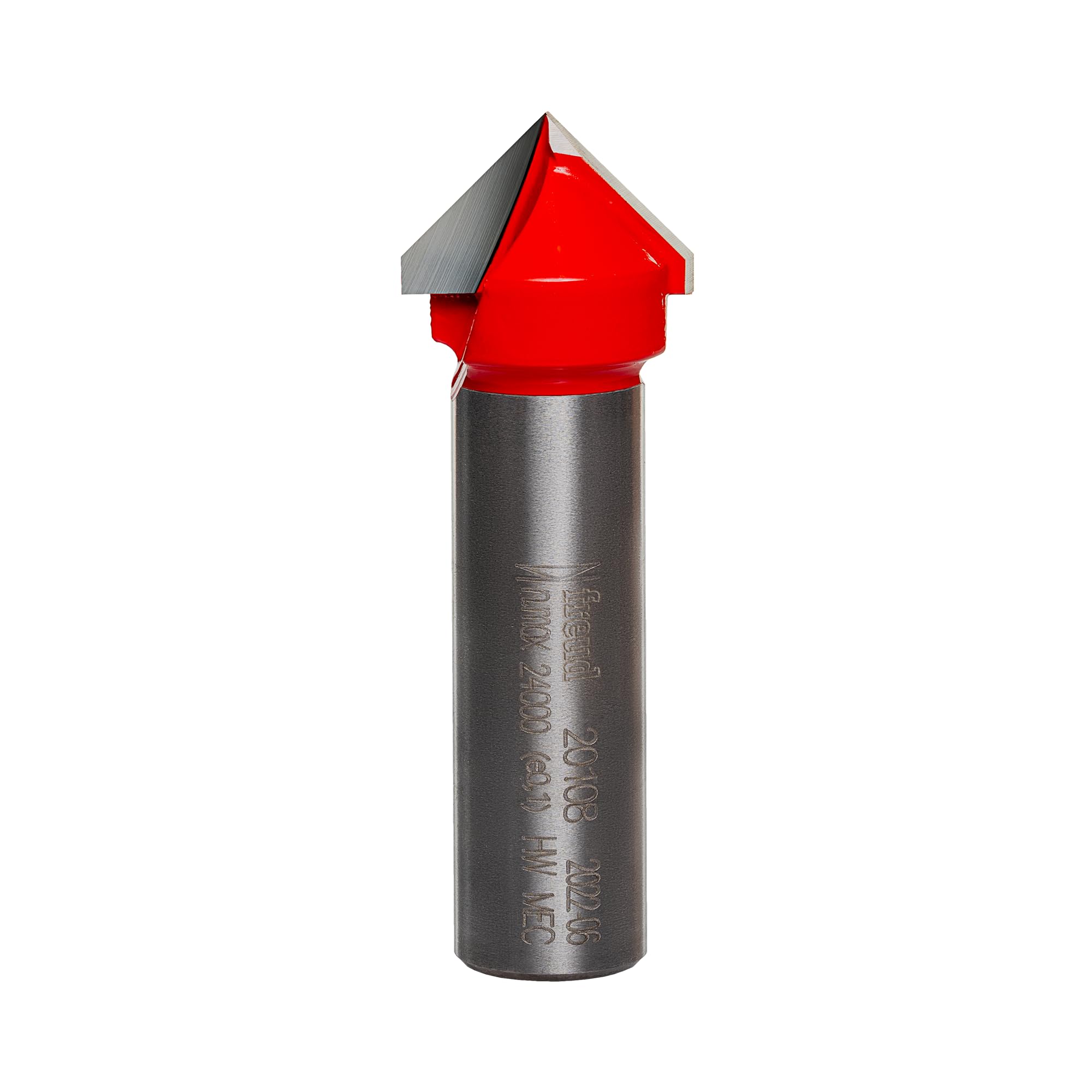 Freud 90° V Grooving Bit with Perma-Shield Coating for Engraving, Signmaking and Veining - 3/4" Dia., 1/2" Height, 2-1/4" Length, 1/2" Shank - 20-108