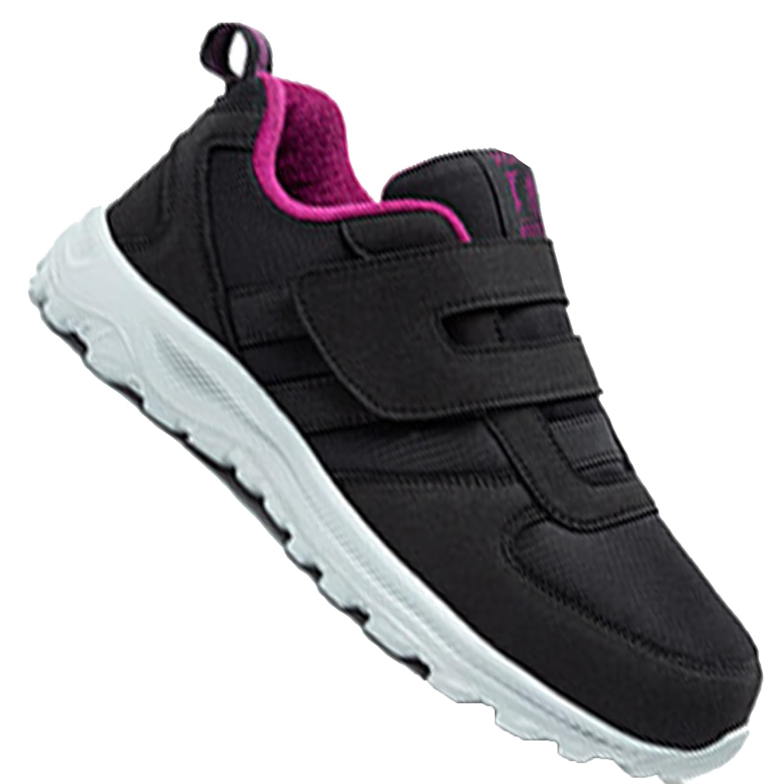 Chaussures pour œdèmes diabétiques Larges Chaussures pour Personnes âgées gonflées de Pied de Grande Taille, Chaussures de Sport réglables,Women Black,42/260mm
