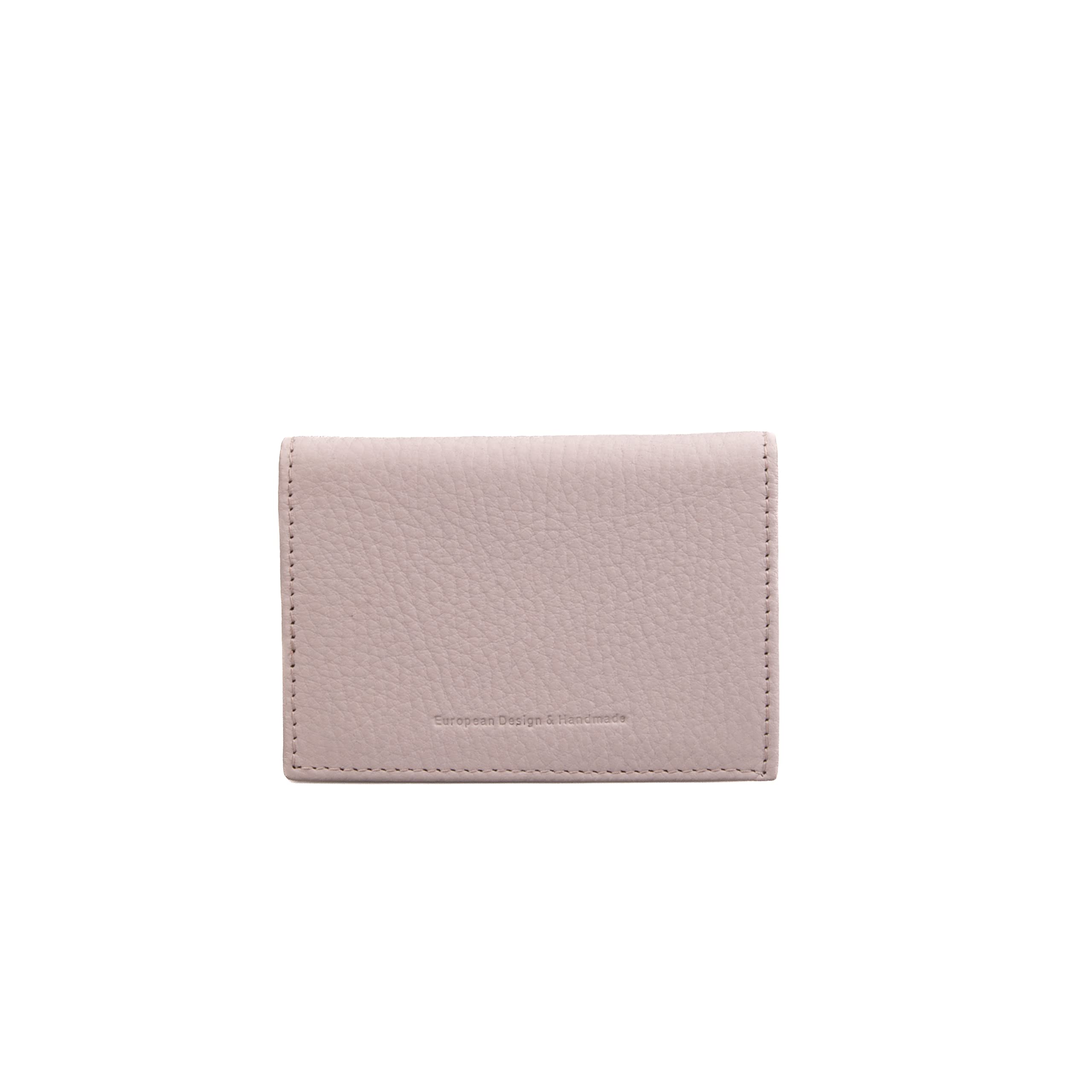 grande 3601 Genuine Leather Card Holder For Women and Men Slim Minimalist Card Case Small Magnetic Wallet (Pale Pink)