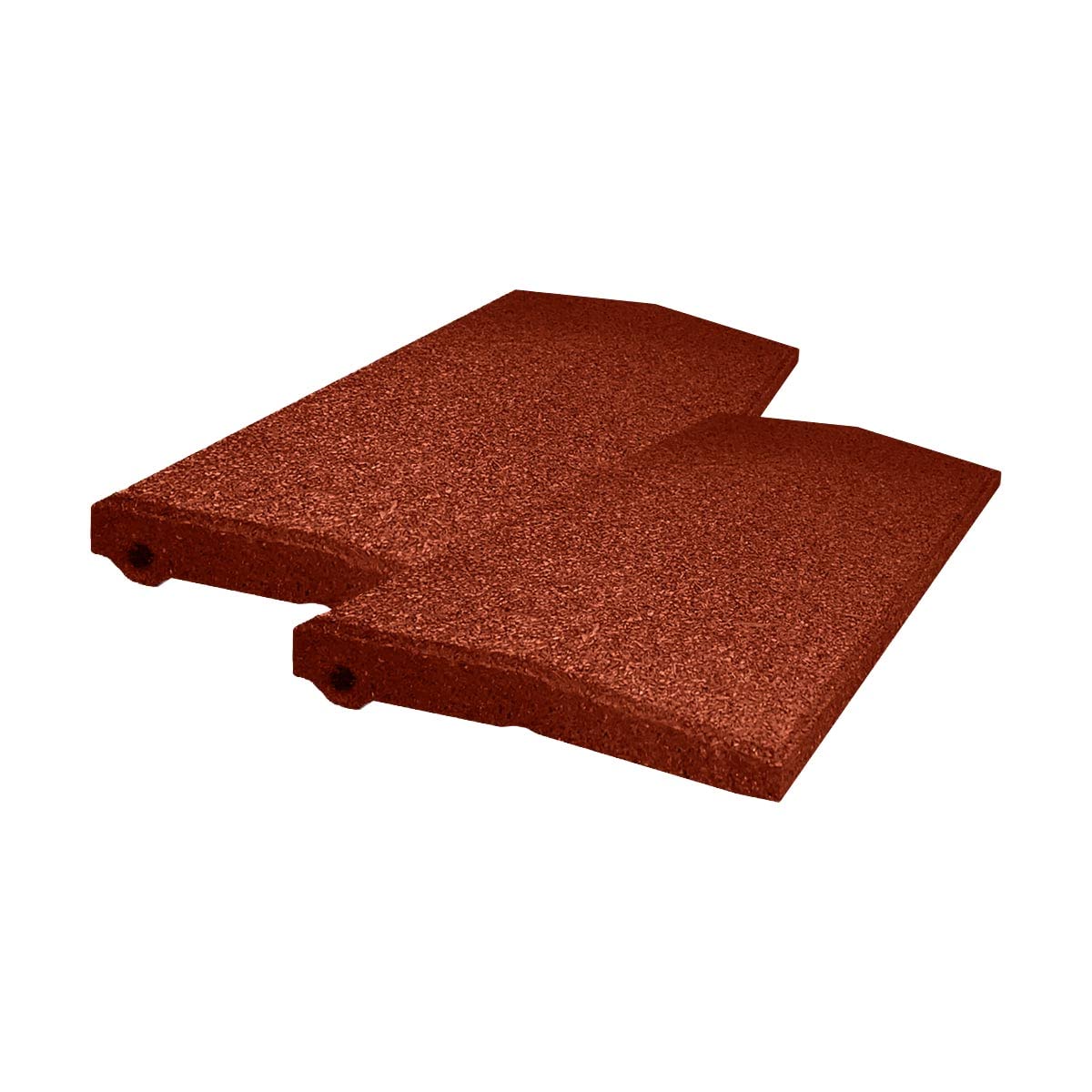 Bordsteinrampe aus Gummigranulat Made in Germany 500 x 250 x 45 mm 2 Stück im Set Schwellenrampe Autorampe Überfahrrampe Auffahrrampe Farbe Rotbraun