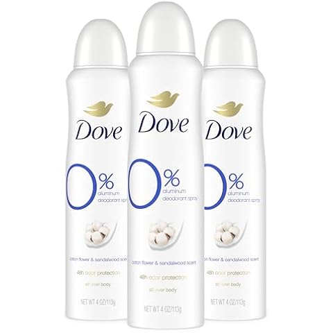 Dove 0% Aluminum Deodorant Spray Cotton Flower & Sandalwood Cover