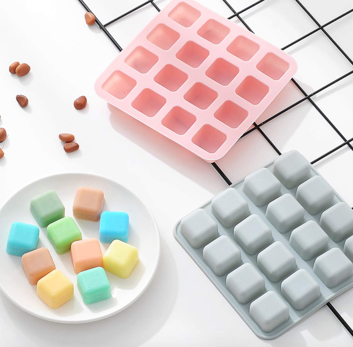 Amazon.co.jp: シリコンモールド シリコン 型 四角 キューブ