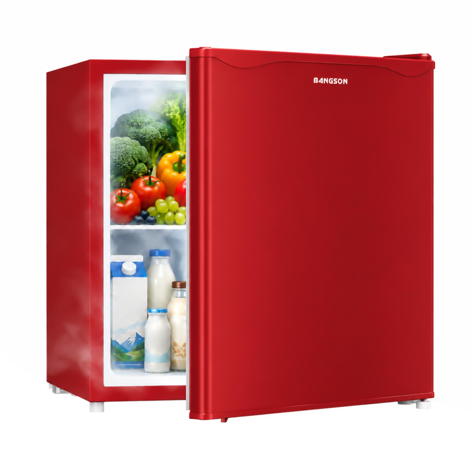 BANGSON 1.7 Cu.Ft Mini Fridge Red