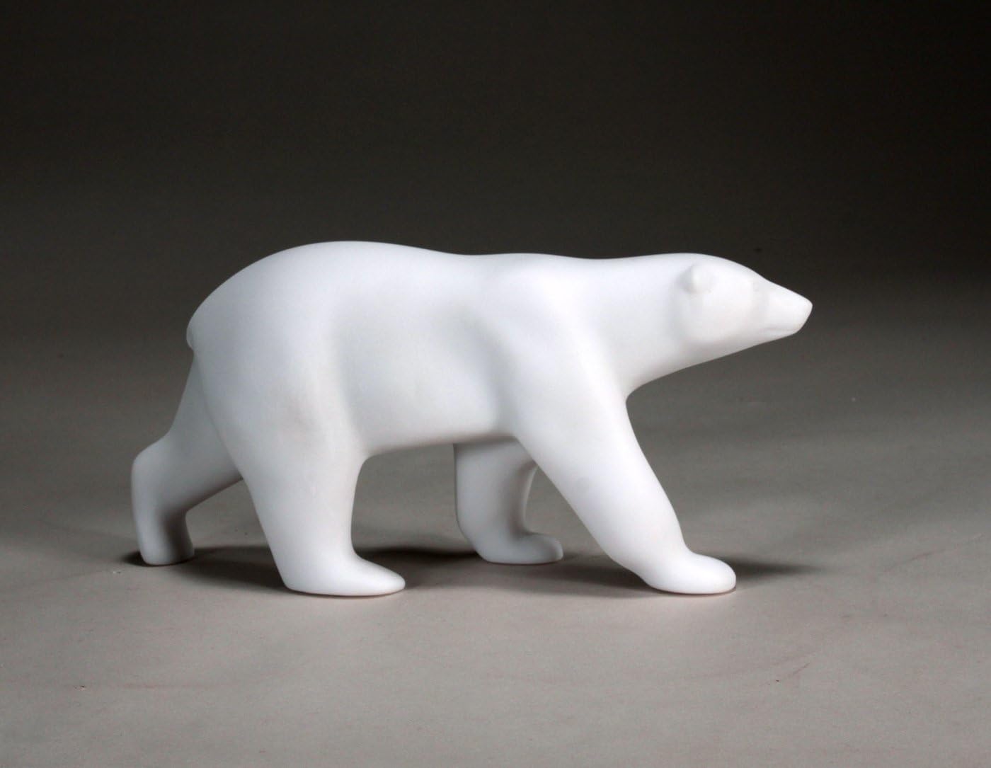 Polar Bear Sculpture by John Perry Pellucida Free Standing 10in Long
