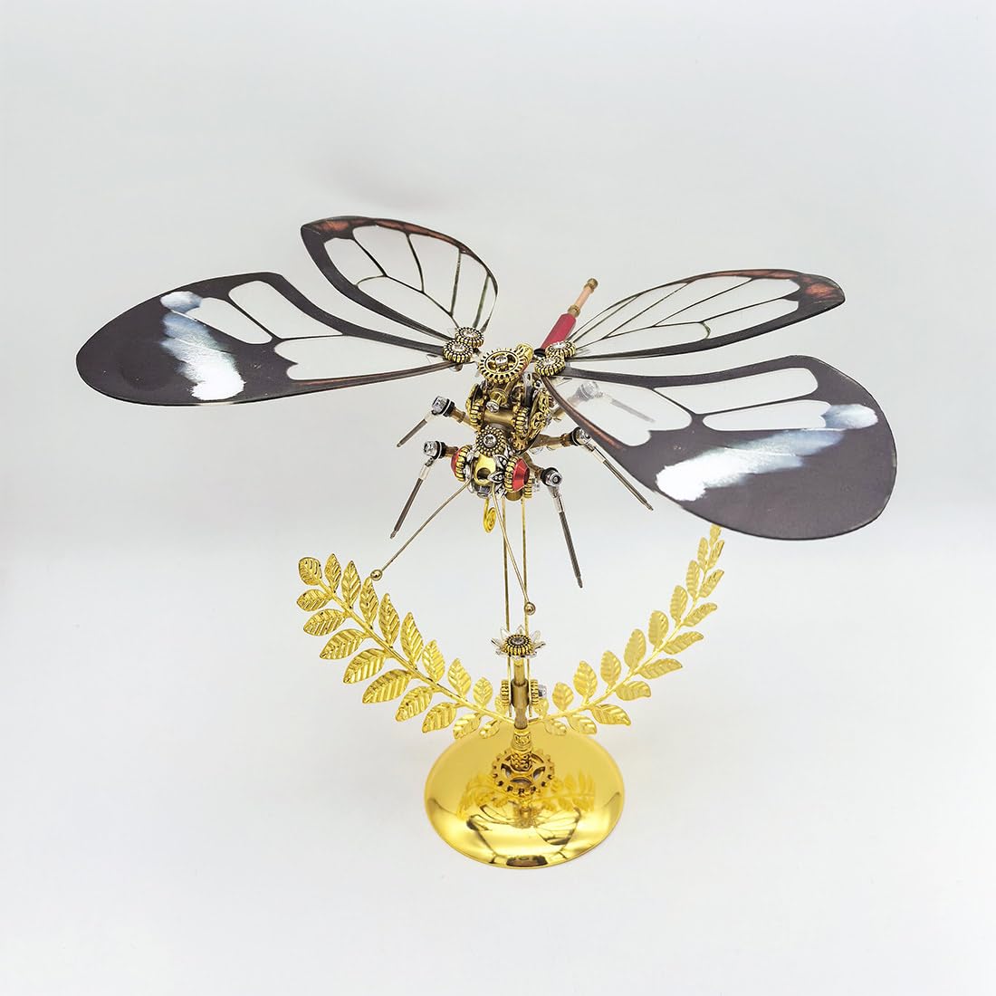 Puzzle 3D per adulti, in metallo, meccanico, con farfalla, steampunk, fai da te, con ali di vetro, regalo decorativo alla moda per gli amici (100+pezzi)