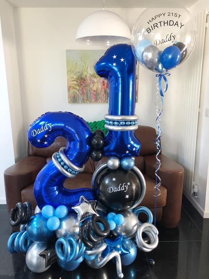 Image of Night Blue 2 Balloon, Number Balloons 40 Inch, 2nd Balloon Number Birthday Decorations, Second Two Birthday Party Supplies, Number 2 Balloon