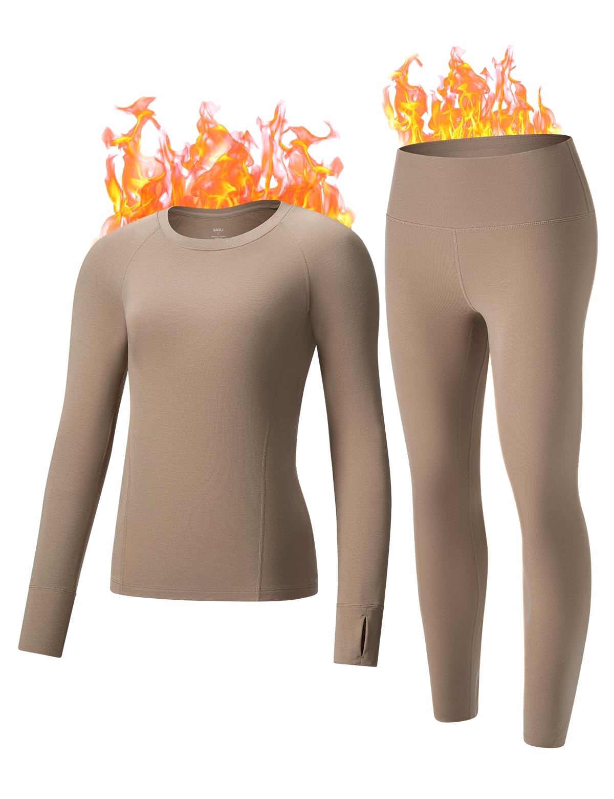 Thermounterwäsche Damen - Leicht, Warm & Ultraweich | Thermo Unterwäsche, Funktionsunterwäsche Set, Base Layer für Winter 0–10 ℃, Elastisch, Ideal für Alltag und Outdoor