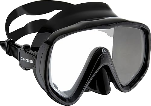 Cressi Perfect View - Máscara de buceo y snorkel en silicona pura y cómoda - Disponible con diferentes lentes panorámicas - Liberty Diseñado en