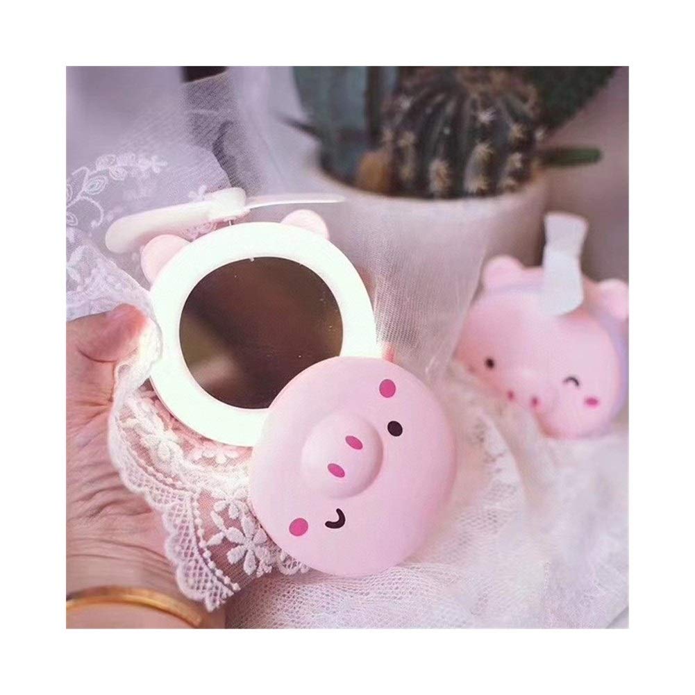 GYHS Portable LED fill light makeup mirror adjustable USB charging handheld fan (Color : A)