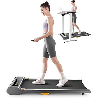 Under Desk Treadmill, Walking Pad 2.25HP, Wood Electric Light Weight Walking Treadmill, Desk Treadmill for Office Under Desk with Remote Control, Installation-Free(Light)
