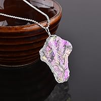 Vista 44 de Natural Raw Herkimer Diamond Quartz Pendant Necklace, Rough Gemstones, Chakra Healing Crystals, Silver Plated, April Birthstone, Handmade, Women