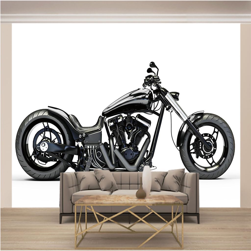 Tapisserie Photo Intissée Moto 3D Revêtement Mural Salon Haut de Gamme