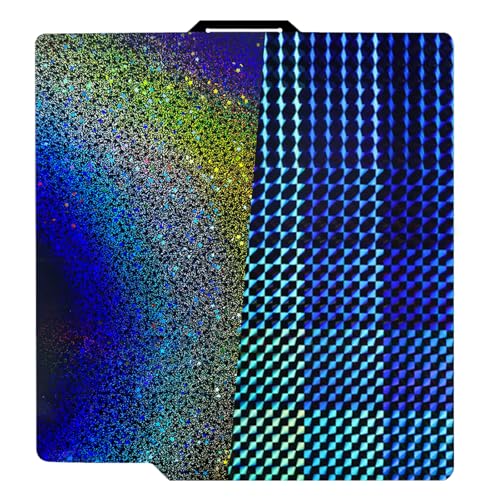 Image of IdeaFormer-3D PEY H1H Build Plate for Bambu Lab X2D X1 X1C X1E P1P P1S P2S A1, Smooth Phantom H1H+Rainbow Starry PEY Bed Plate 257x257mm for Bambu Lab 3D Printers Platform