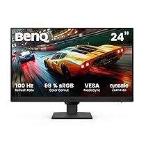 BenQ GW2490E Eye-Care Monitor Gaming 24 Pollici, IPS, 100Hz, 1920x1080p, Flicker-Free, Low Blue Light Plus, Certificazione TÜV Rheinland, Cornice Sottile, 2x HDMI, DisplayPort