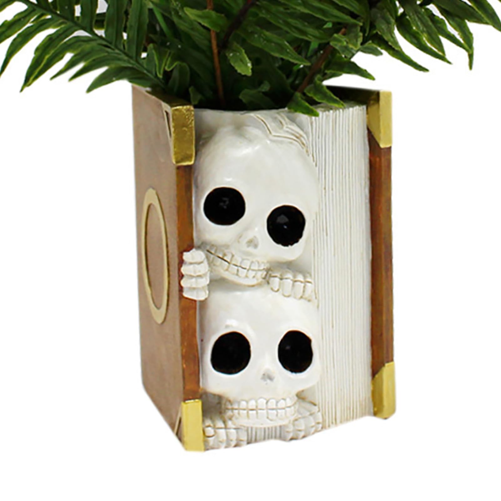 Pots de planteur de crâne en résine et petit vase squelette gothique