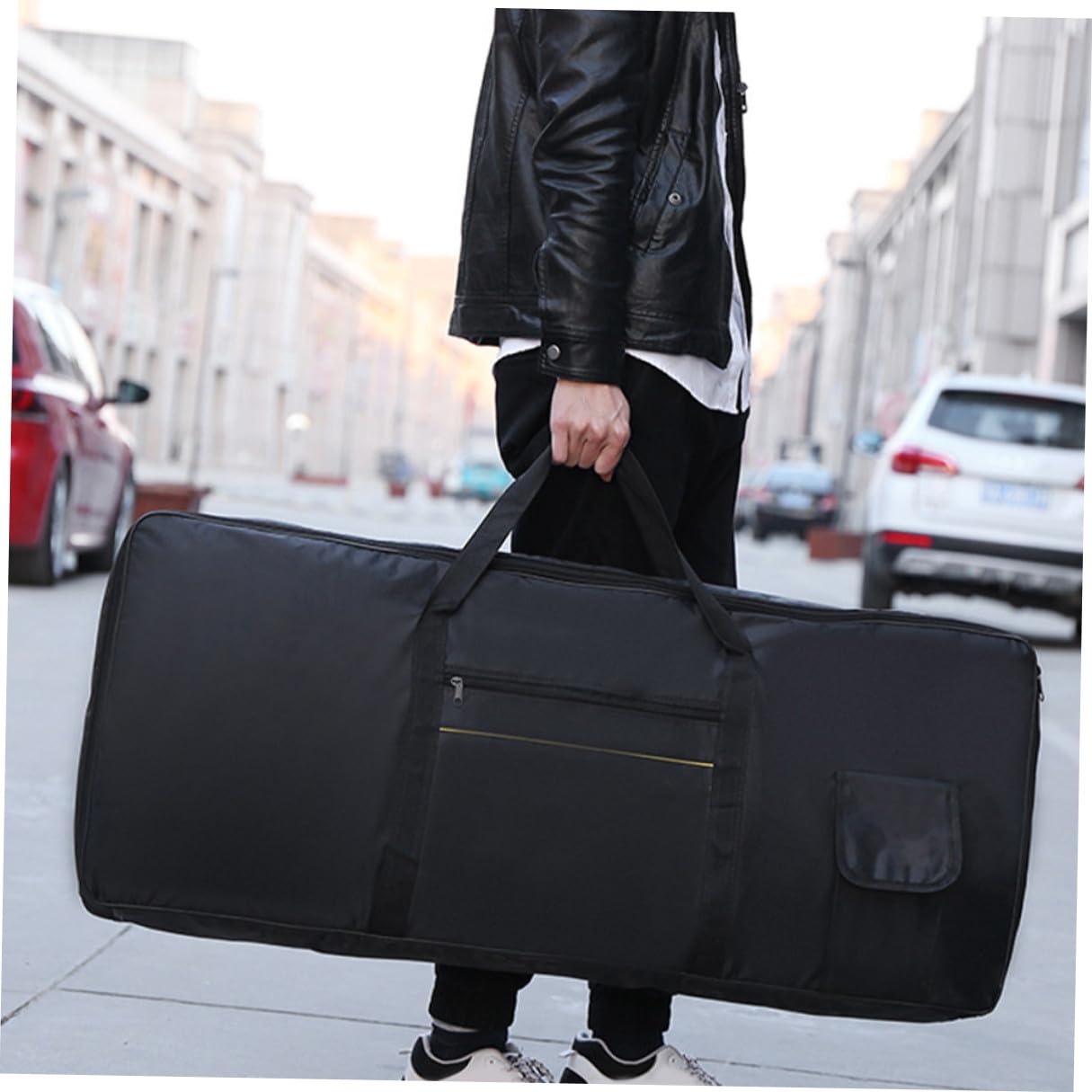 PRETYZOOM Borsa Tracolla Leggera 61 Tastiera e Tasti per Elettronica Oxford Moda Regolabile, Design alla Portatile per Musicisti in Movimento