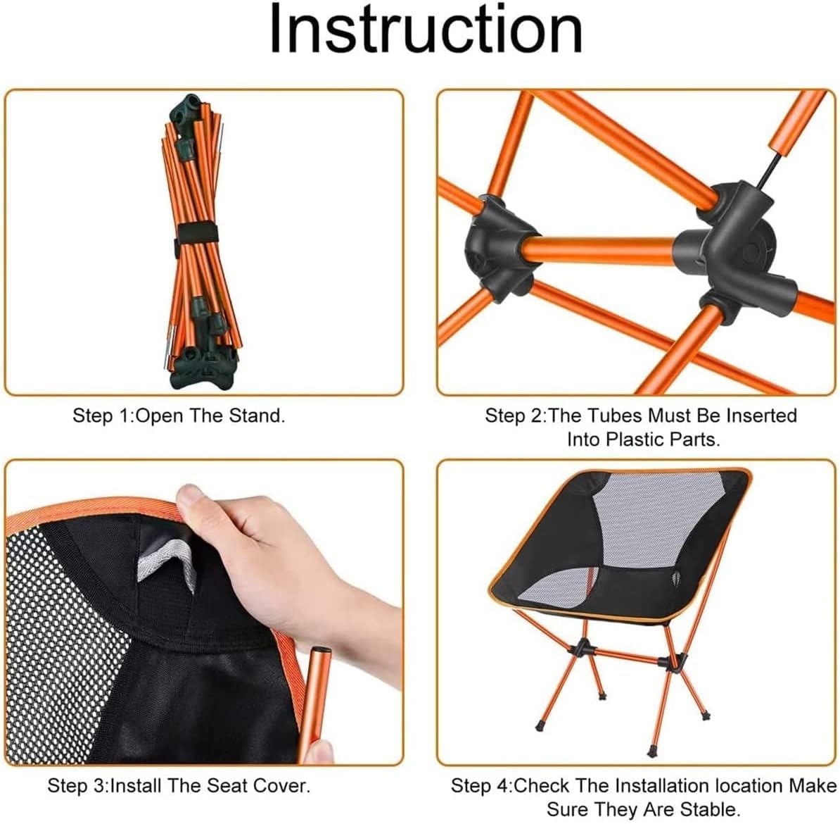 Chaise Pliante Chaise De Camping Ultra-légère avec Sac À Main Pliante Portable Extérieure pour Pique-Nique Plage Voyage Randonnée Chaises Pêche Exterieur(Rot)