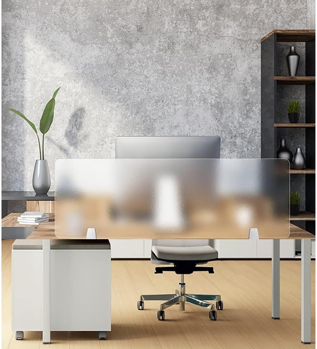 5Pcs Frosted Privacy Desk Dividers - Portable Office Partitions, Tabletop Cubicle Shields for Enhanced Privacy in Classrooms & Dorms - Modern Office Furniture Solutions