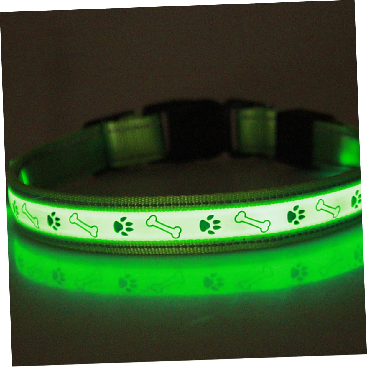 BESPORTBLE 3pièces Collier LED Clignotant Rechargeable pour Chien Lumineux Et Ajustable Sécurité Vert
