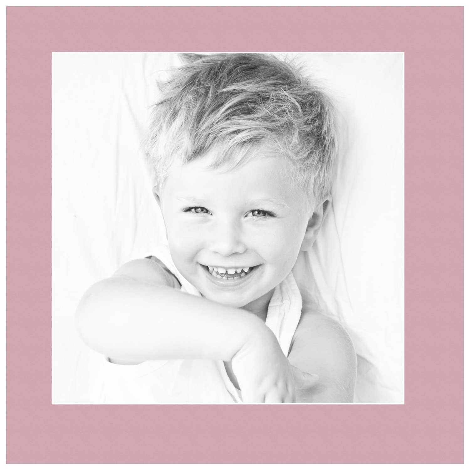 13x13 Soft Pink / Seashell Custom Mat for Picture Frame with 9x9 opening size (Mat Only, Frame NOT Included)