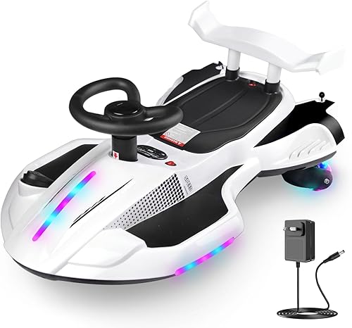 Juguete eléctrico de 12 V, auto oscilante con pedal, para niños a partir de 3 años, regalos de cumpleaños para niños y niñas, antivuelco, ruedas