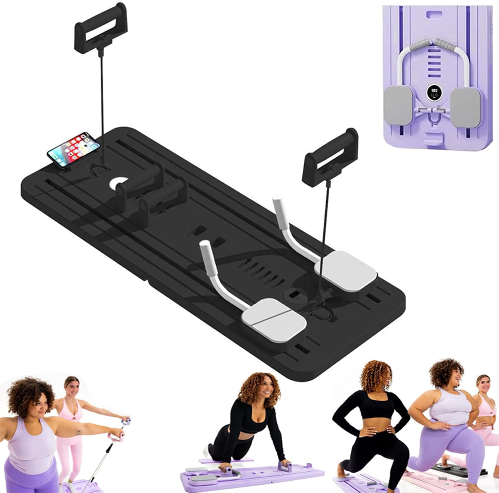 Składana deska Pilates Reformer, automatyczna Ab Roller Rebound, maszyna do ćwiczeń brzucha