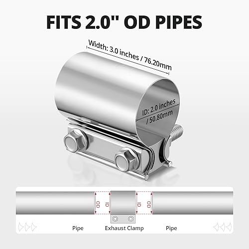 Miniatura 2 de EVIL ENERGY - Abrazadera para manguito de escape de acero inoxidable.