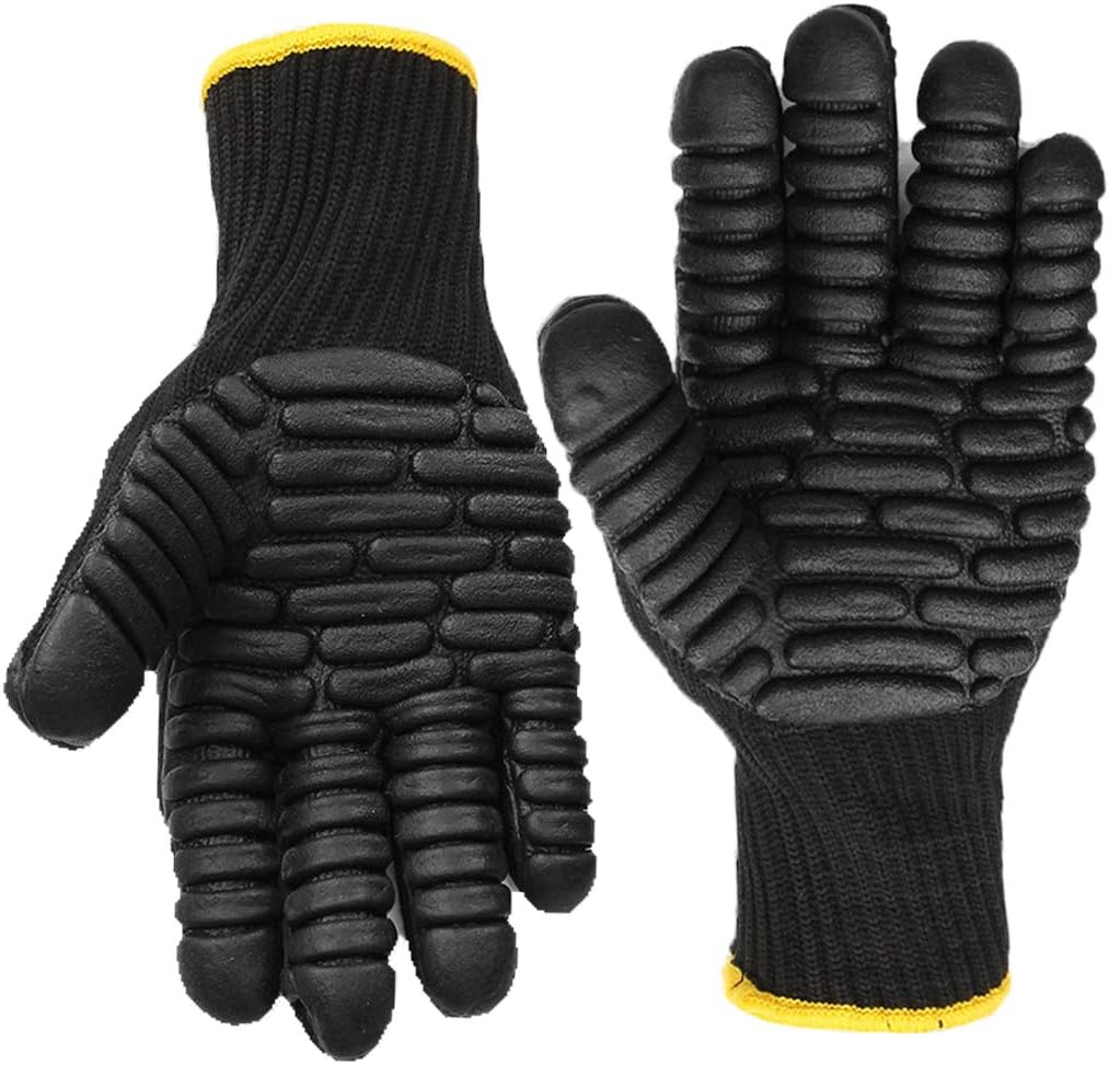 Anti Vibration Work Gloves, Shock Proof Impact Reducing Safety Gloves - Medium