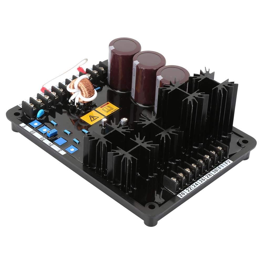 Regulador de voltaje, Negro, Metal, 1 unidad, Accesorios del generador de estabilizador eléctrico