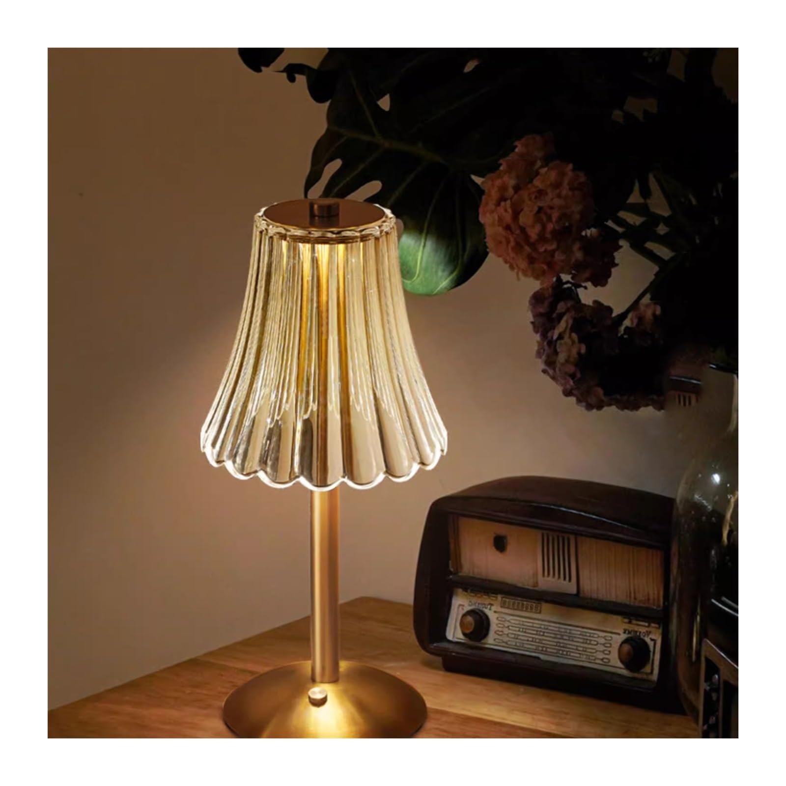 ZENY896V Bedside Lamps Crystal Retro Table Lamp Bedside Bedroom Ambiance Premium Sense Rechargeable Night American Decorative Dimmable Home Decor