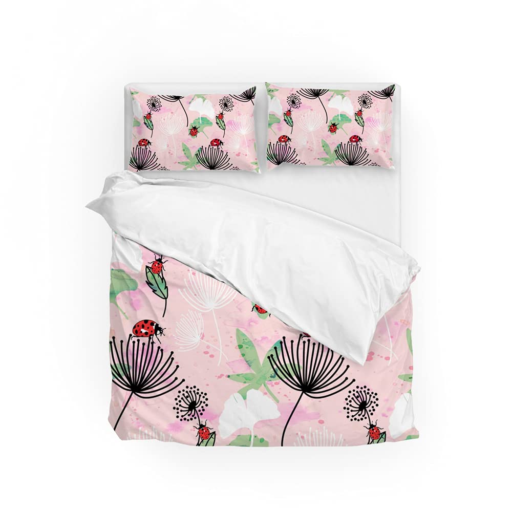 Linge de lit de qualité supérieure avec housse de couette fleurie