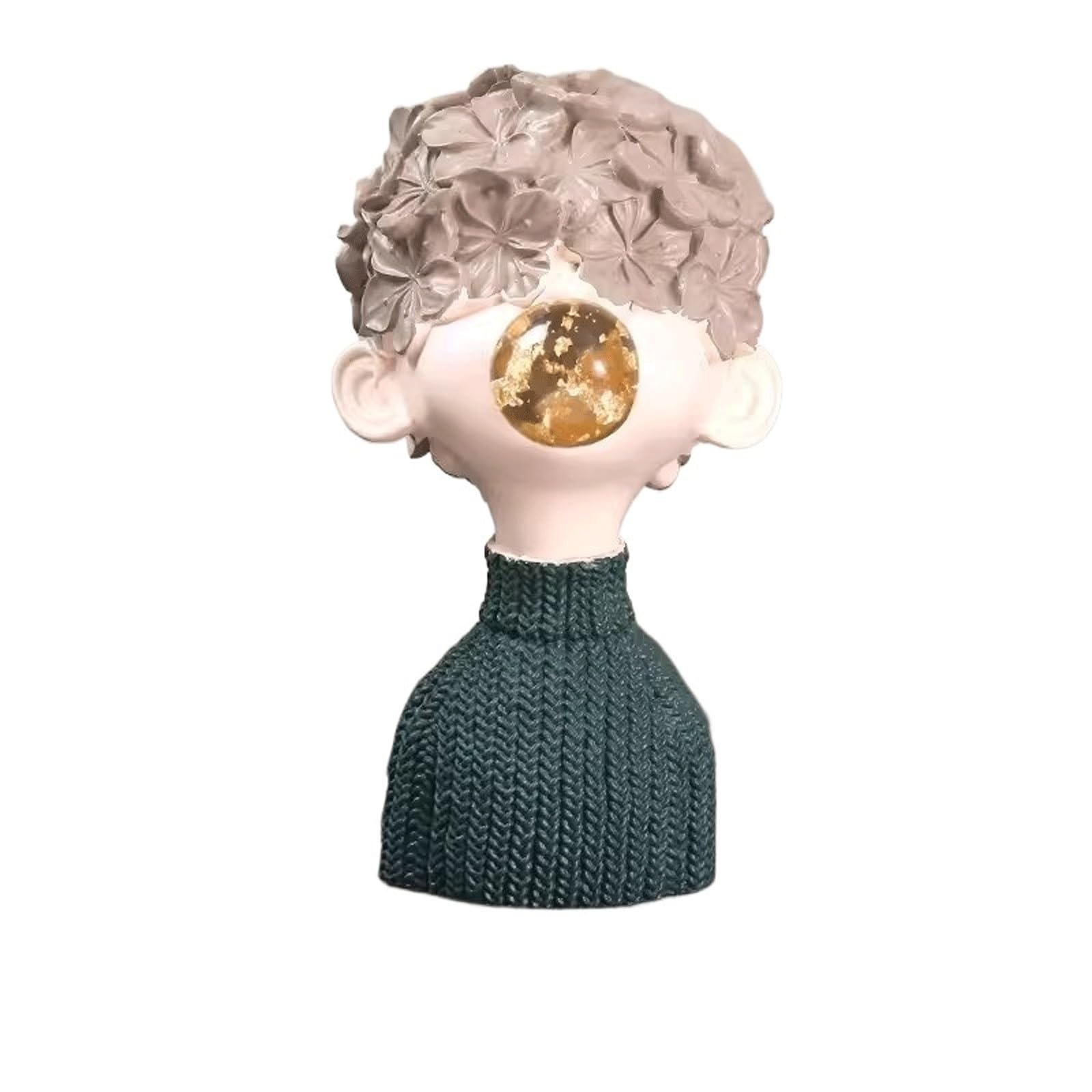 Wqqyu6hkf Green Table Decorations Artistic Ornaments Living Room Bookshelves Wine Cabinets Home Decor Creative Craftsmanship Sculptures Entrance Decorations Art Statue(,Small)