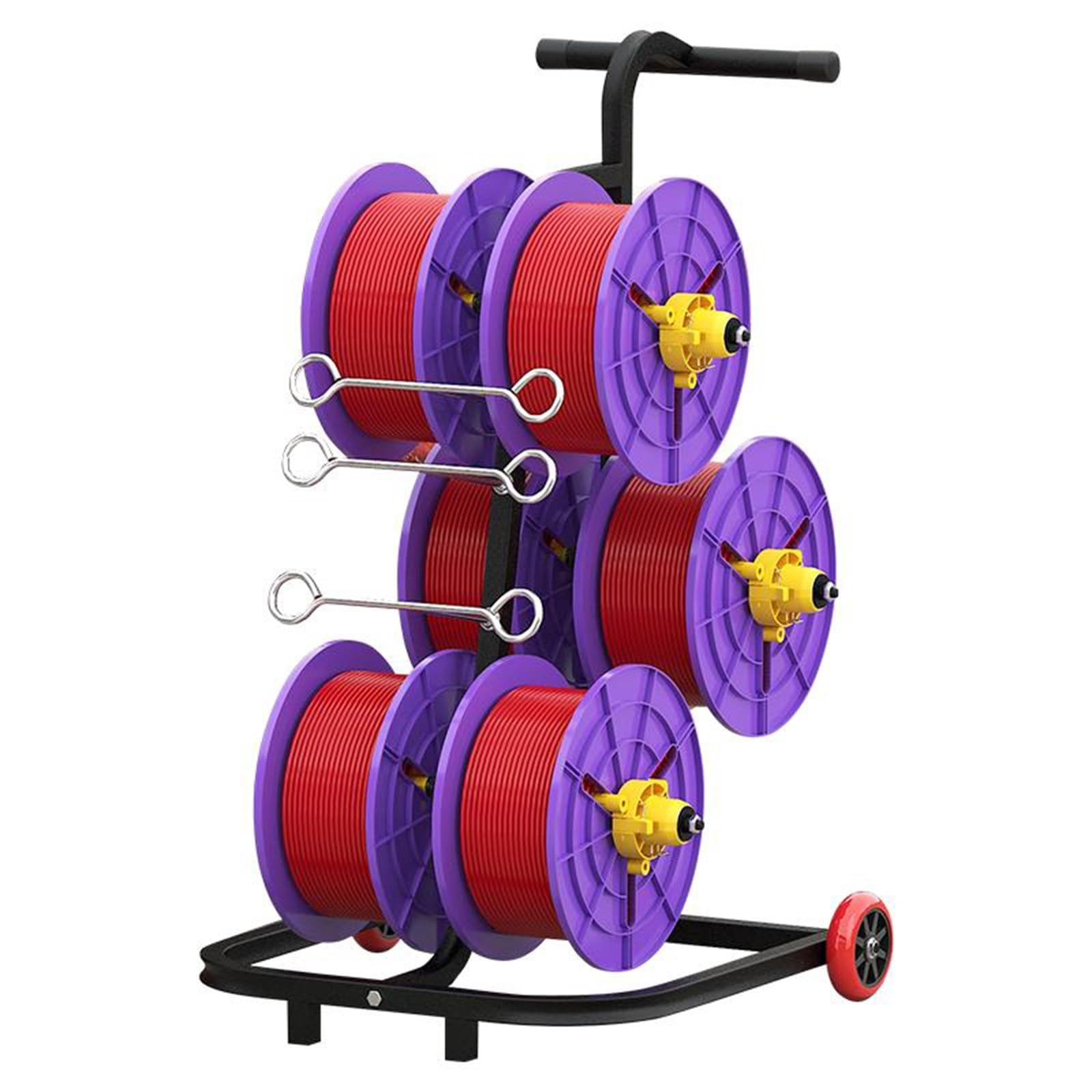 WDSOPK Wire Spool Holder with Handle, Effort-saving, Non-slip - Portable Dispenser for Electricians and Crafters - Reel Rack for Cables and Ribbons
