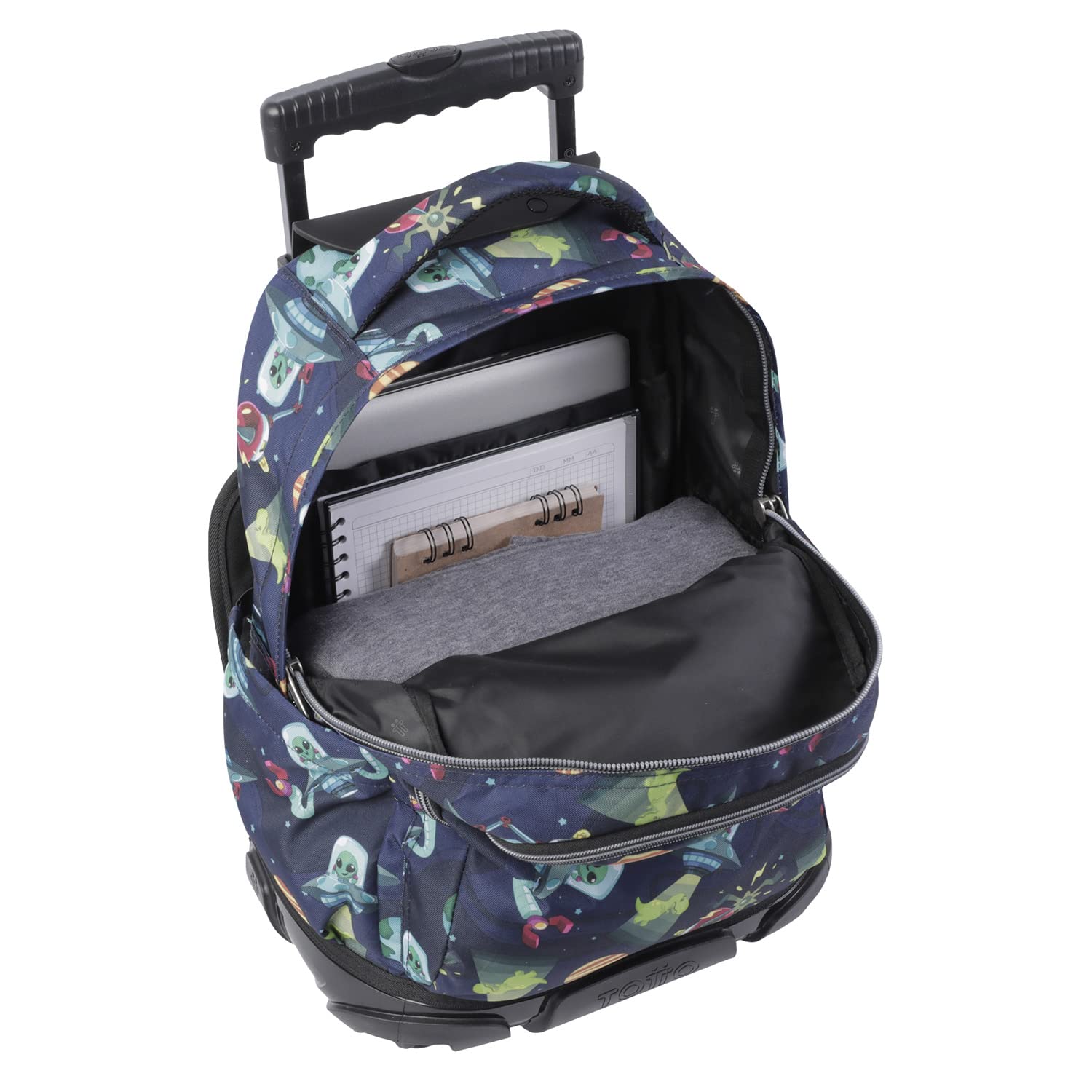 TOTTO MOCHILA RUEDAS ESCOLAR ALIENS