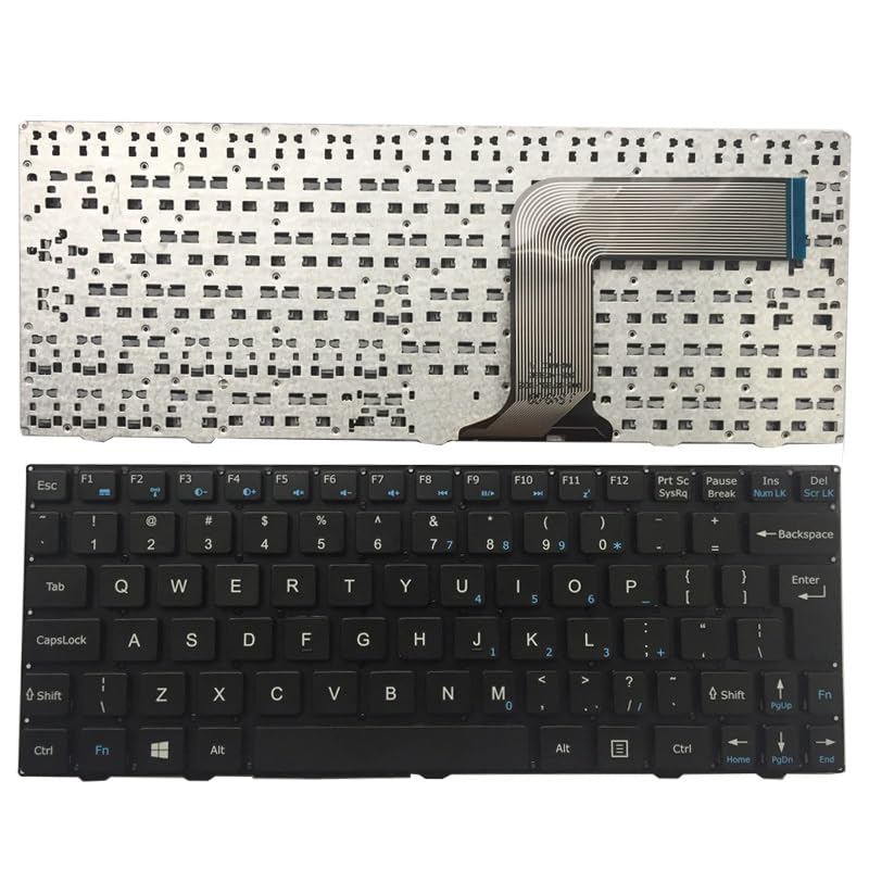 Clavier compatible One 10 S100X noir azerty alternatif anglais QWERTY de rechange